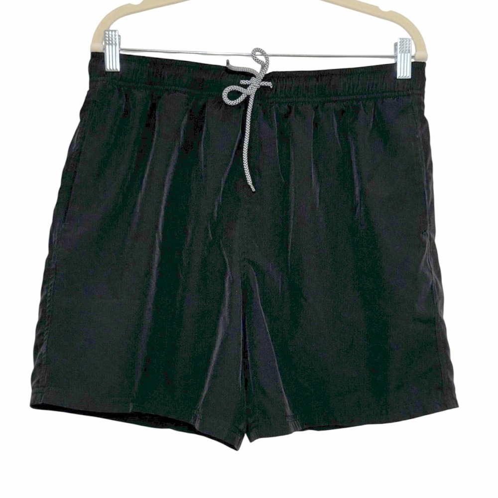 Mens Black Swim Trunks Large Board Shorts Drawstring Mesh Liner‎ Pockets